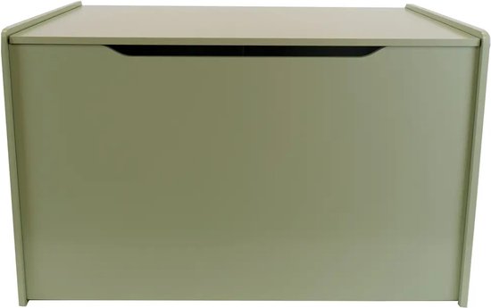 Bandits & Angels Houten Speelgoedkist Opbergkist XL Retro Groen - Veilige Sluiting met Gasveer - Afmeting 80x50x50 cm - Retro Groene Speelgoedkist voor Kinderkamer