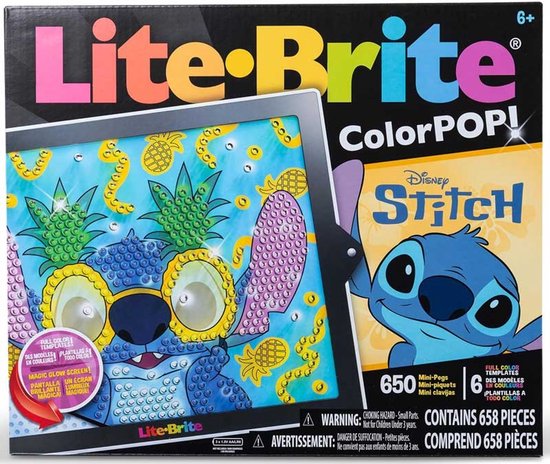 Basic Fun lichtbord speelgoed LITE BRITE Colorpop Stitch multicolor. van Merkloos