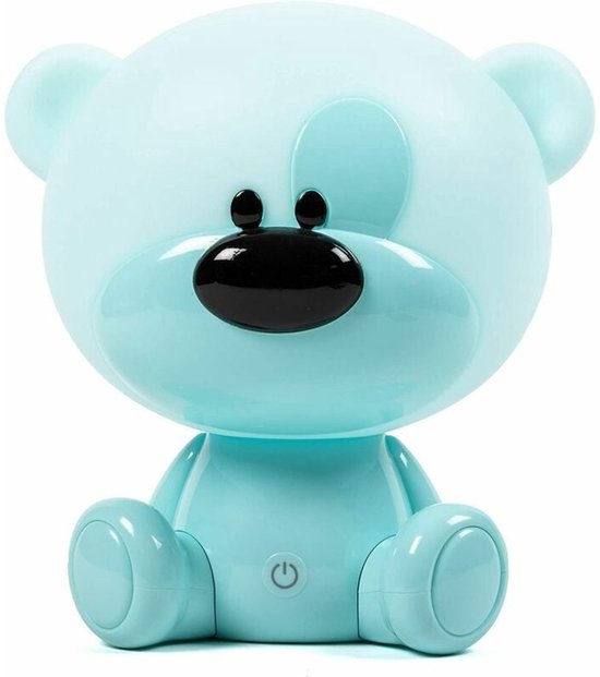 Bedlampje voor kinderen en baby's. Nachtlampje met drie intensiteiten, touchfunctie, nachtlampje voor kinderen om te slapen. USB-kabel. BLAUWE BEER van LALOONA
