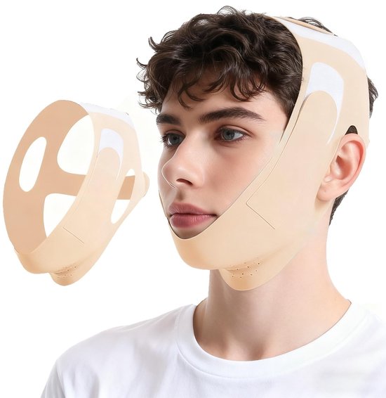 Beige Anti-snurk Kinband - Anti-snurkband Voor Mannen En Vrouwen - Zeer Elastische, Onzichtbare En Ademende Band Ter Correctie Van Openmondademhaling En Snurken van Merkloos