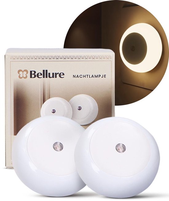 Bellure Baby Nachtlampje - Energiebewust - Lichtsensor - 2 stuks van Bellure