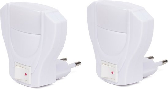 Benson Nachtlamp - 2 stuks - 1 watt - voor in stopcontact van Merkloos