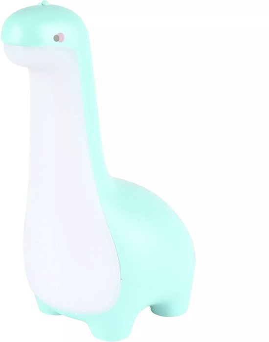 Benson Nachtlamp dinosaurus dimbaar oplaadbaar blauw - 12,5x 7,8x 18 cm - 3 W - ABS + PS +