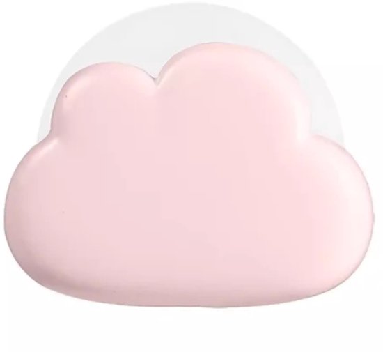 Benson Nachtlamp wolk oplaadbaar roze - 9,42x 3,6x 7,8 cm - ABS + PS