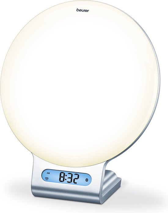 Beurer WL 75 Wake-up light – LED – Sfeerlicht 256 kleurnuances - Nachtlamp – Leeslamp – FM radio - Alarm/Snooze – 10 Melodieën - Bluetooth® - Gratis beurer LightUp app – Incl. netadapter/Aux kabel - 3 Jaar garantie van Beurer