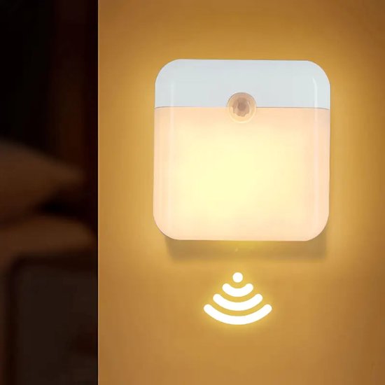 Bewegingssensor Nachtlamp - USB-C Oplaadbaar - Dag en Nacht Sensor - Warm Wit Licht