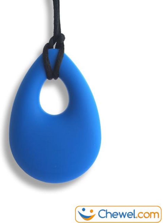 Bijtketting Kauwketting | Druppel | Chewelry | Blauw | Chewel ® van Chewel®