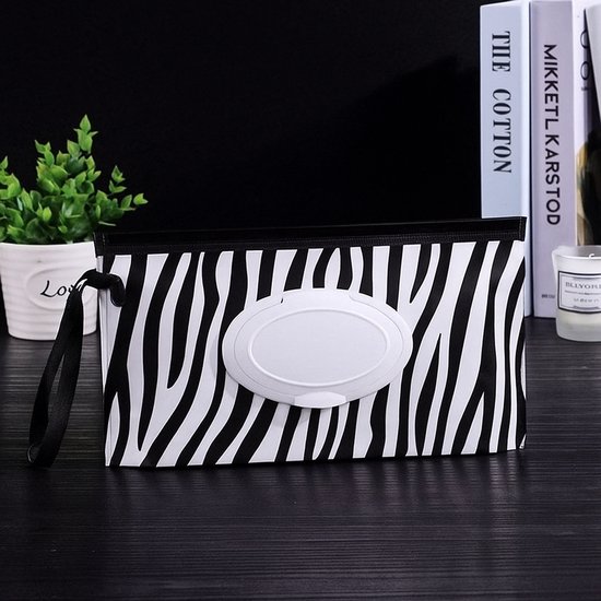 Billendoekjes houder - Vochtige tissuehouder -Natte doekjes houder - Dispenser - Wipe box - Billendoekjesdoos - Vochtig toiletpapier houder - Geschikt voor make up doekjes, reinigingsdoekjes - Baby cadeau - Kraamcadeau - doekjesverdeler - zebra