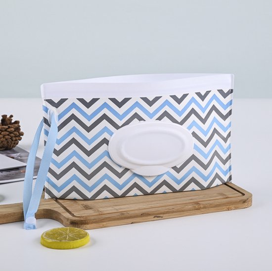 Billendoekjes houder - Vochtige tissuehouder -Natte doekjes houder - Dispenser - Wipe box -  Vochtig toiletpapier houder - Geschikt voor make up doekjes, reinigingsdoekjes - Baby cadeau - Kraamcadeau - Blauw