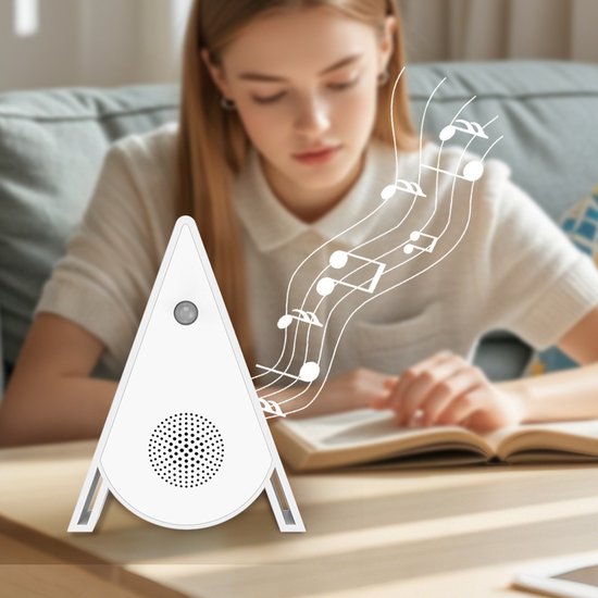 Birdsong Box - Slaaphulpmiddel met witte ruis voor thuisgebruik - Met bewegingssensor - Driehoekig natuurgeluidapparaat - Met bewegingssensor - Instelbaar volume - Birdsong Room-puur wit van Merkloos