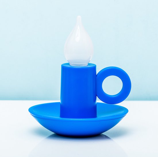 Bitten Design Oplaadbaar Kandelaar Lampje - Blauw van Bitten