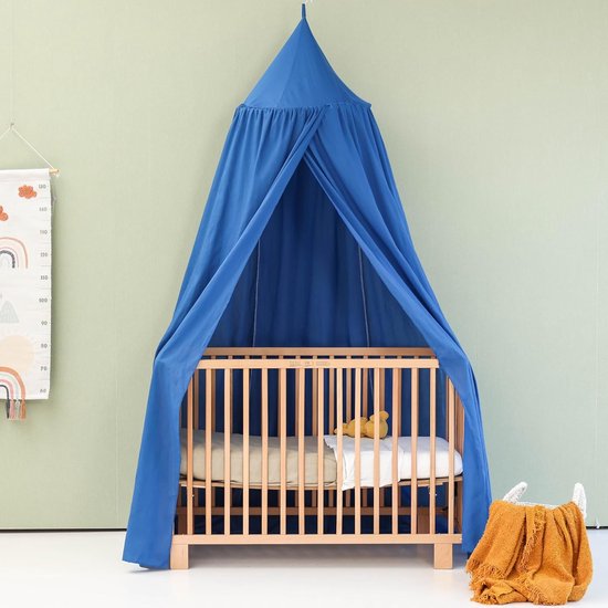 Blauw Hemeltje voor Kinderkamer - Klamboe voor Wieg, Bed & Speelkamer - Hemel Sluier voor Babybed - Rond Hemelbed voor Baby