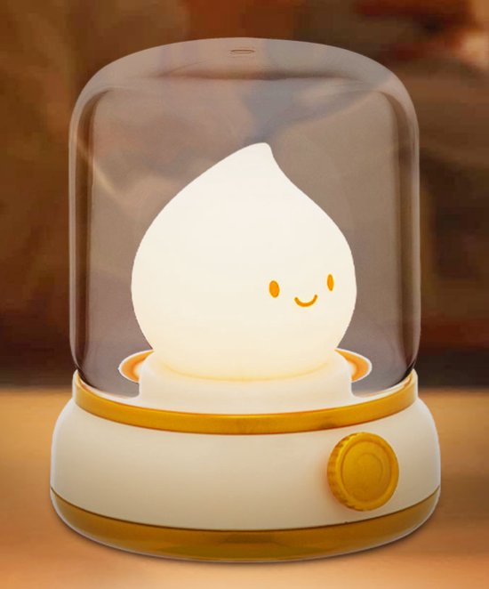 Blije Vlam Kinder Nachtlampje - Dimbaar en USB oplaadbaar - LED - Timer - Schattig ontwerp - Babykamer sfeer verlichting van Blije Vlam