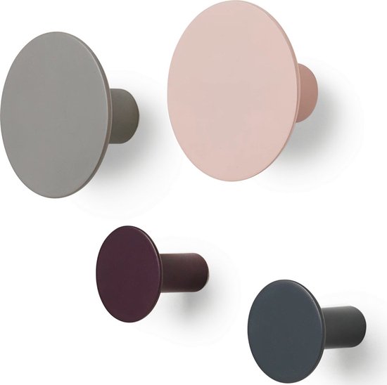Blomus PONTO Wandhaken - Set van 4 - Multicolor van Blomus