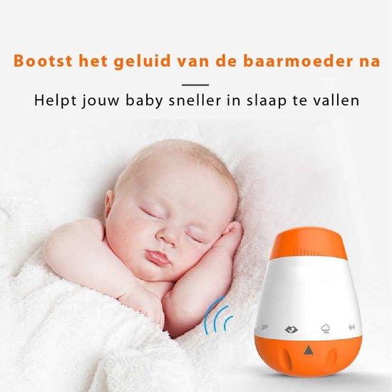 Blossombel Baby husher Pro - Slaaphulp - Slaaptrainer baby + kinderen- white noise machine - oplossing slaapproblemen van Blossombel