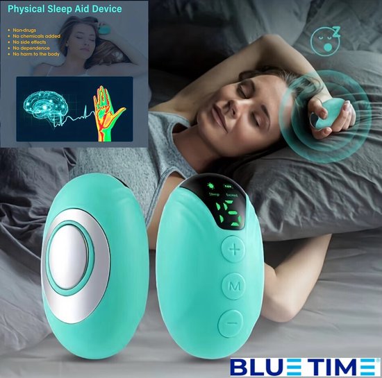 BlueTime- Draagbare slaaphulp - Slaaptrainer - Beter slapen - Slaaphulp voor volwassenen - Rustgevend - Nachtrust - Slaapcoach - Slapen - Anti stress -Help het bij het aanmaken van Seratonine & Melatonine van BlueTime