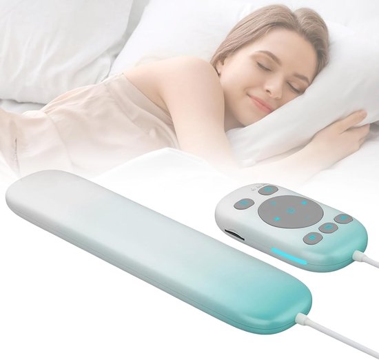 Bluetooth kussenluidspreker met botgeleiding en afstandsbediening, draadloze kussenluidspreker voor onder het hoofdkussen, ondersteunt TF, witte ruis en timer, privégeluid voor zijslapers van Merkloos