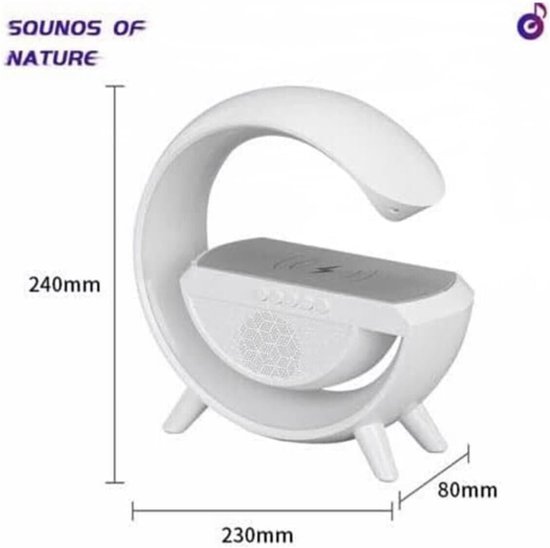 Bluetooth Luidspreker Lamp - Draadloze Oplader Audio - Slaapkamer Ontwaken - Zonsopgang Simulatie - 30x20x15 cm - Meerkleurig