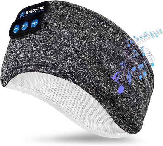 Bluetooth Slaap Headband met Dunne Speakers voor Zijslapers en Sport van Merkloos