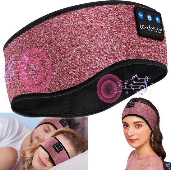 Bluetooth Slaapband Hoofdband met Oogmasker voor Sport en Ontspanning van Merkloos