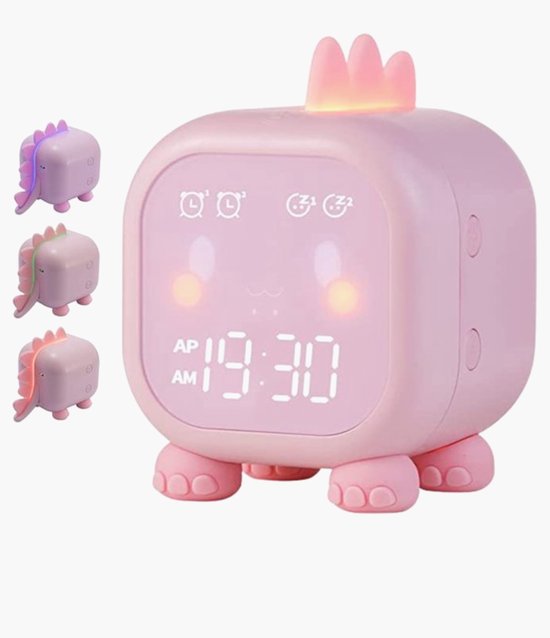 BMJ Trading® - Wekker voor Kinderen - Dino - Slaaptrainer Kinderen - Wekker Kind Digitaal - Dinosaurus - Veranderd van Kleur - Kinderwekker - Alarmklok - Slaaptrainer - Slaapwekker - Digitale Wekker - Alarm Clock - Nachtlampje van BMJ Trading