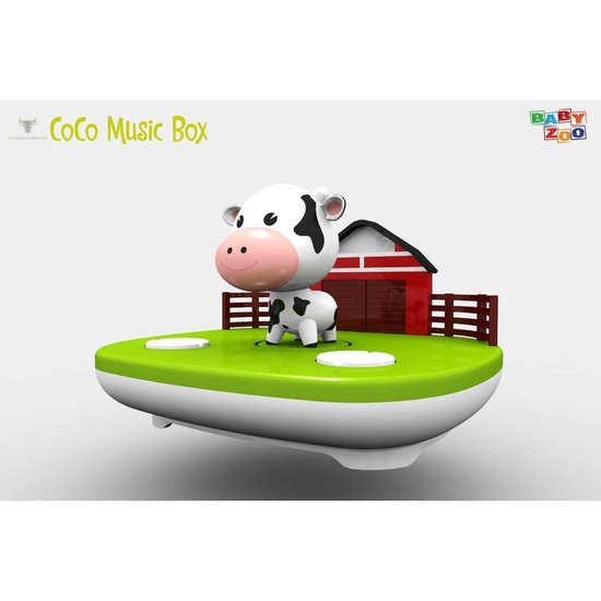 Boerderij met Koe - Nachtlampje met muziek of verhaaltjes - Mp3 speler met timer - BabyZoo van Merkloos