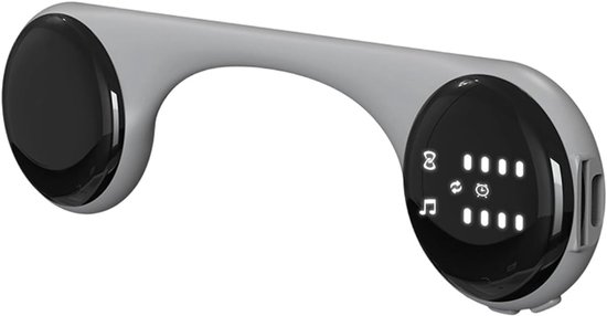 Bone Conduction Pillow Speaker voor geluid dat via kussentrillingen wordt overgebracht, met afstandsbediening, timer en witte ruisfunctie. Timer voor witte ruis. 5, grijs van Merkloos