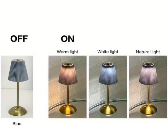 Bovista Nachtlampje - Volwassenen - Kinderen - Slaapkamer - Baby - Nachtlamp - Leeslamp - Slaapkamer - Blauw van Bovista