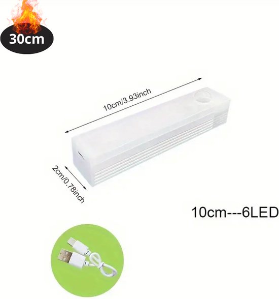 Bovista Nachtlampje - Volwassenen - Kinderen - Slaapkamer - Baby - Nachtlamp - Leeslamp - Slaapkamer - Wit Licht - 30cm van Merkloos