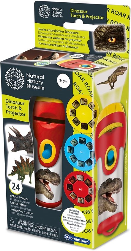 Brainstorm - Natural History Museum Dinosaur Torch - zaklamp dinosaurus van Merkloos