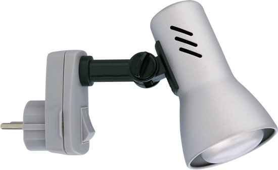 BRILONER Pilo - Stekkerlamp - wandlamp met schakelaar - stopcontactlampen 1 licht - Stekkerspot - ON/OFF - draaibaar - E14 fitting