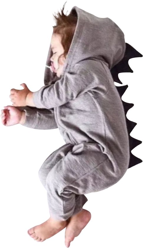 Budino Baby Pyjama Romper Onesie Dinosaurus Dino Draak Dier - Grijs - 3 jaar van Budino