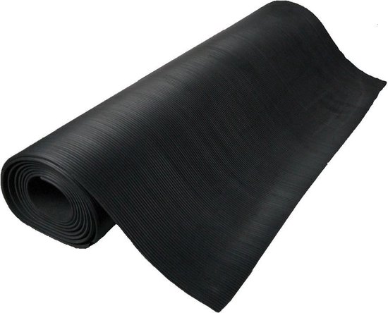 BULL'S Dartmat Rubber + Lijn 300x60 cm - Zwart van Bull's