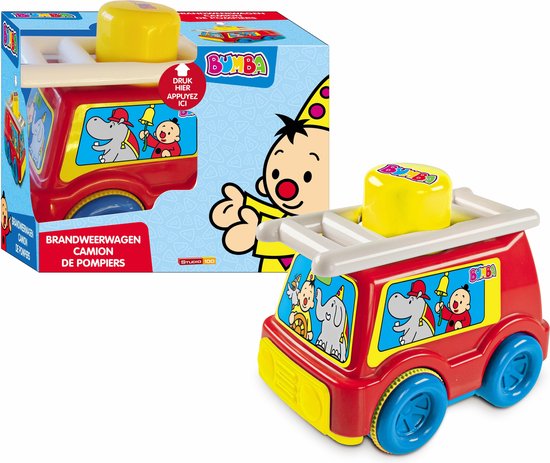 Bumba Speelgoedvoertuig-Brandweerwagen-Knop om auto te laten rijden van Bumba