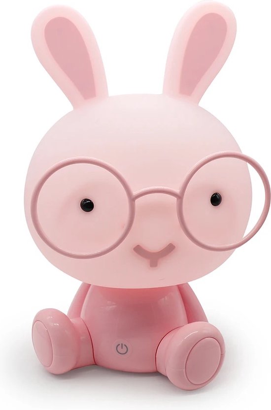 Bunny Led Nachtlampje, Bureaulamp, Kindernachtlampje, Huisdecoratie Konijn, bunny- 23x15x13 CM USB-Touch control-3 standen- Roze. van Merkloos