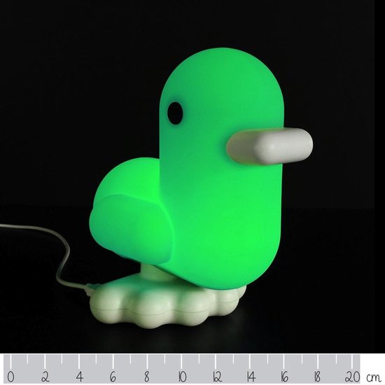 Canar® LED lamp eend munt groen - Nachtlampje - silicone van Flow Amsterdam