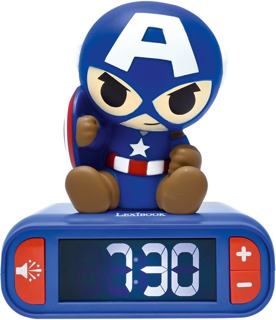 Captain America Nachtlampje Wekker met geluiden van Merkloos