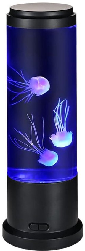 carmdering - Kwallenlamp - Jellyfish Lamp - Nachtlampje - 28 cm hoog, realistische zwevende kwallen - Stille pomp, perfect voor meditatie en slaap - USB of batterij, overal te plaatsen - Automatische kleurwisseling of vaste kleur, ideaal cadeau