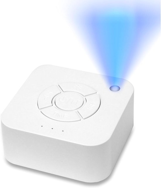 carmdering - White Noise Machine - Witte Ruis Apparaat - Slaaptrainer - 9 natuurlijke geluiden, waaronder regen en golven - Draadloos met oplaadbare batterij, tot 12 uur gebruik - LED-ademhalingslicht en automatische timer van Merkloos
