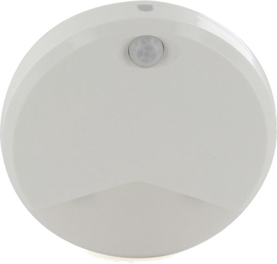 Chacon LED Nachtlamp Met Bewegingssensor - 1W 25 lm - Warm Wit Licht - Werkt Op Batterijen - Wit - 1 stuk van Chacon