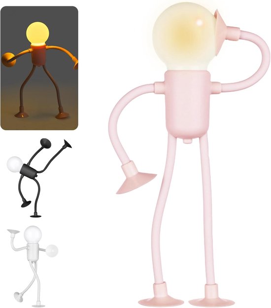 Changeable Shape Funny Sportsman Night Light - Suction Cup Bendable Desk Lamp - Mini Bedroom Decoratie voor Kinderen - Grappige Atleet Nachtlamp van Zhilixing