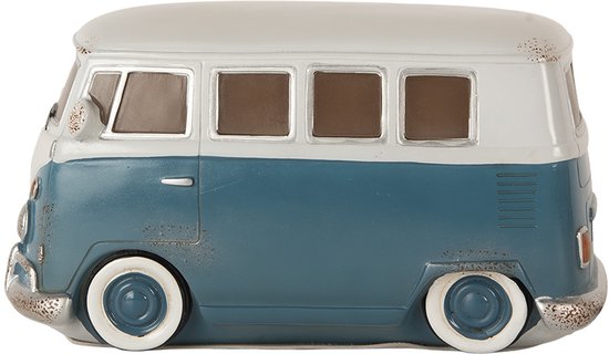 Clayre & Eef Nachtlampje Kind Bus LED 28x13x13 cm Blauw Kunststof van Merkloos