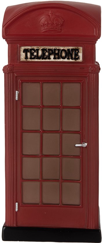 Clayre & Eef Nachtlampje LED 10x10x23 cm Rood Kunststof van Merkloos
