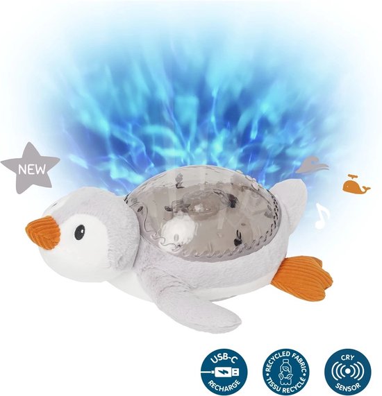 Cloud B Tranquil Pinguin Muzikale Babyprojector Oplaadbaar van Cloud-B