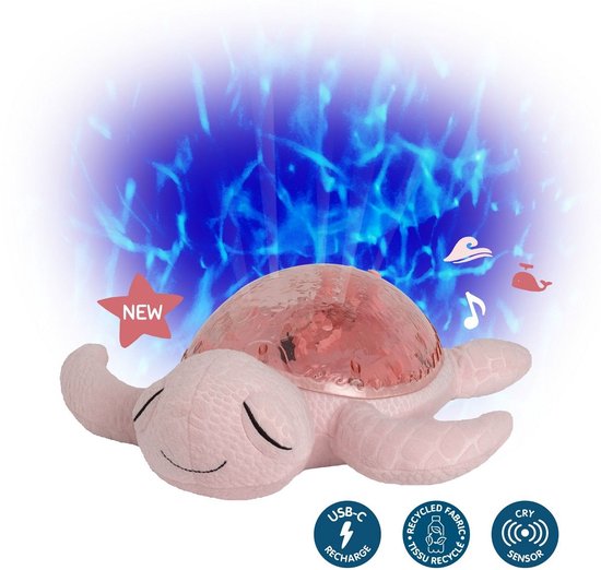 Cloud B Tranquil Turtle Pink Schildpad Muzikale Babyprojector Oplaadbaar