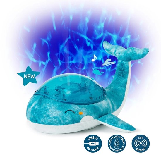 Cloud B Tranquil Whale Blue - Blauwe Walvis Muzikale Babyprojector van Merkloos