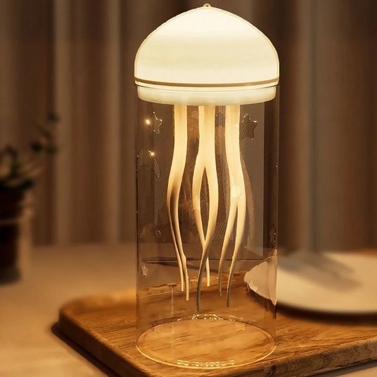 Collox Nachtlampje kinderen kwal - Bedlamp - Sfeerlicht - Met spraakbesturing - Roterende tentakels - Decoratie - Kinderkamer - Slaapkamer van Collox