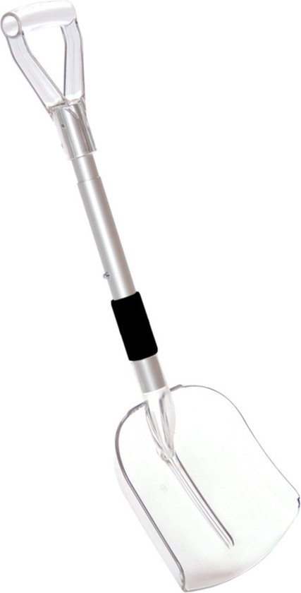 Compacte schep transparant met uitschuifbare aluminium steel - 3 standen - 74-77-87 cm van Orange85
