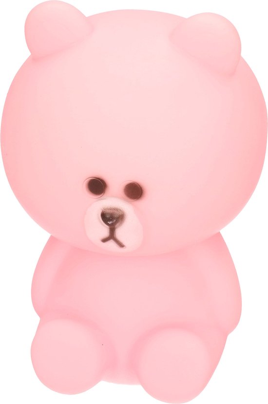 Concorde Kinder nachtlampje/bureaulampje - beertje - roze - 14 cm van Concorde