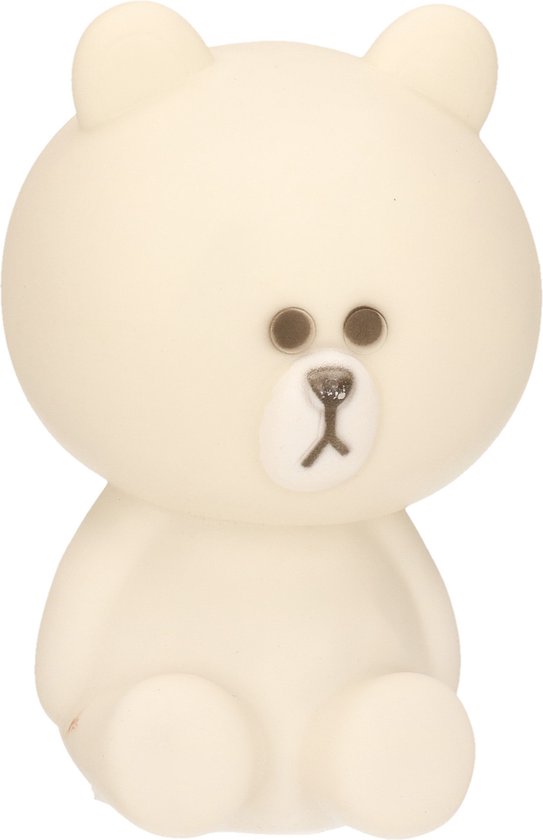 Concorde Kinder nachtlampje/bureaulampje - beertje - wit - 14 cm van Concorde